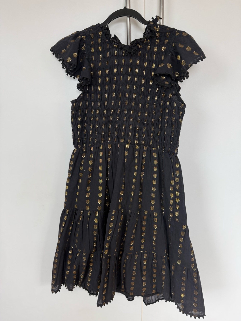 SEA Black & Gold Cotton Dress - Small
